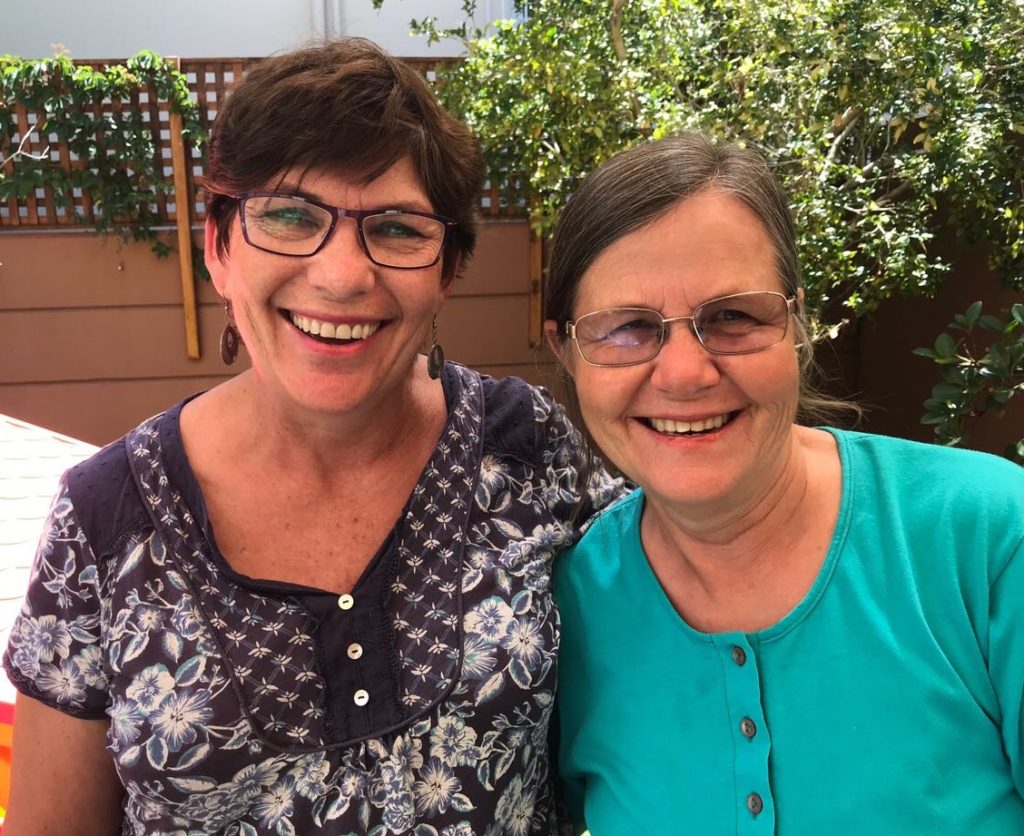 Jenny and Di - lifelong friends reuniting at music classes at Wriggle and Rhyme in Claremont!