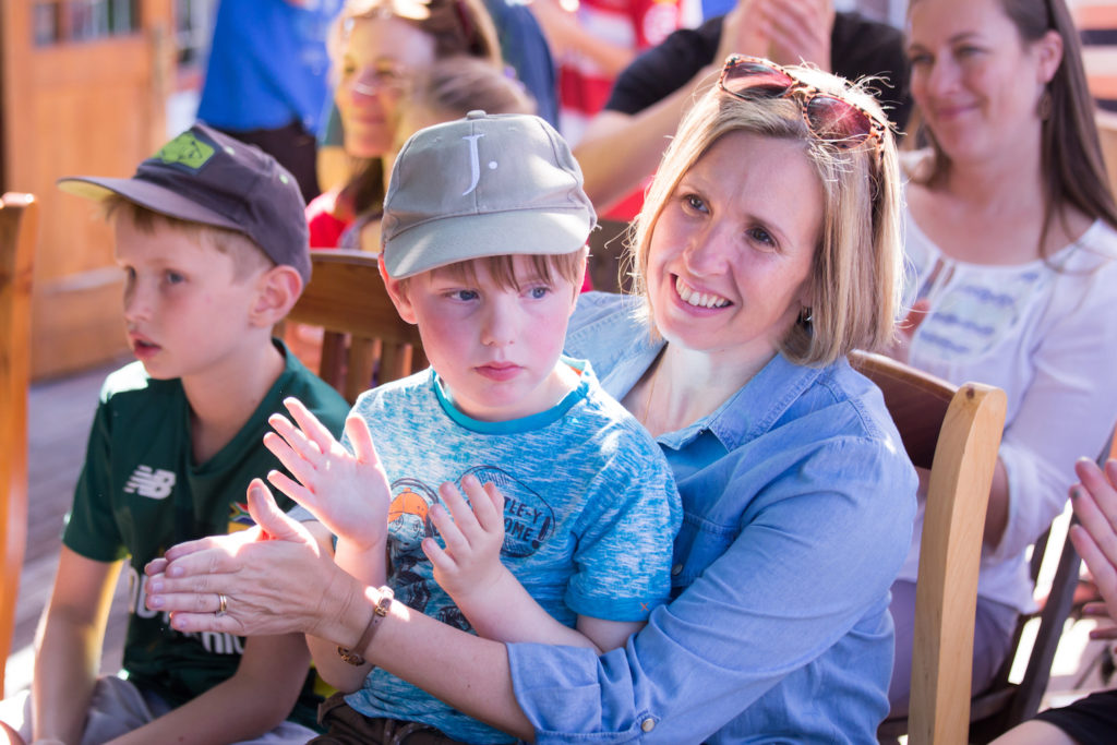 Wriggle and Rhyme Rondebosch teacher, Lucinda with her son